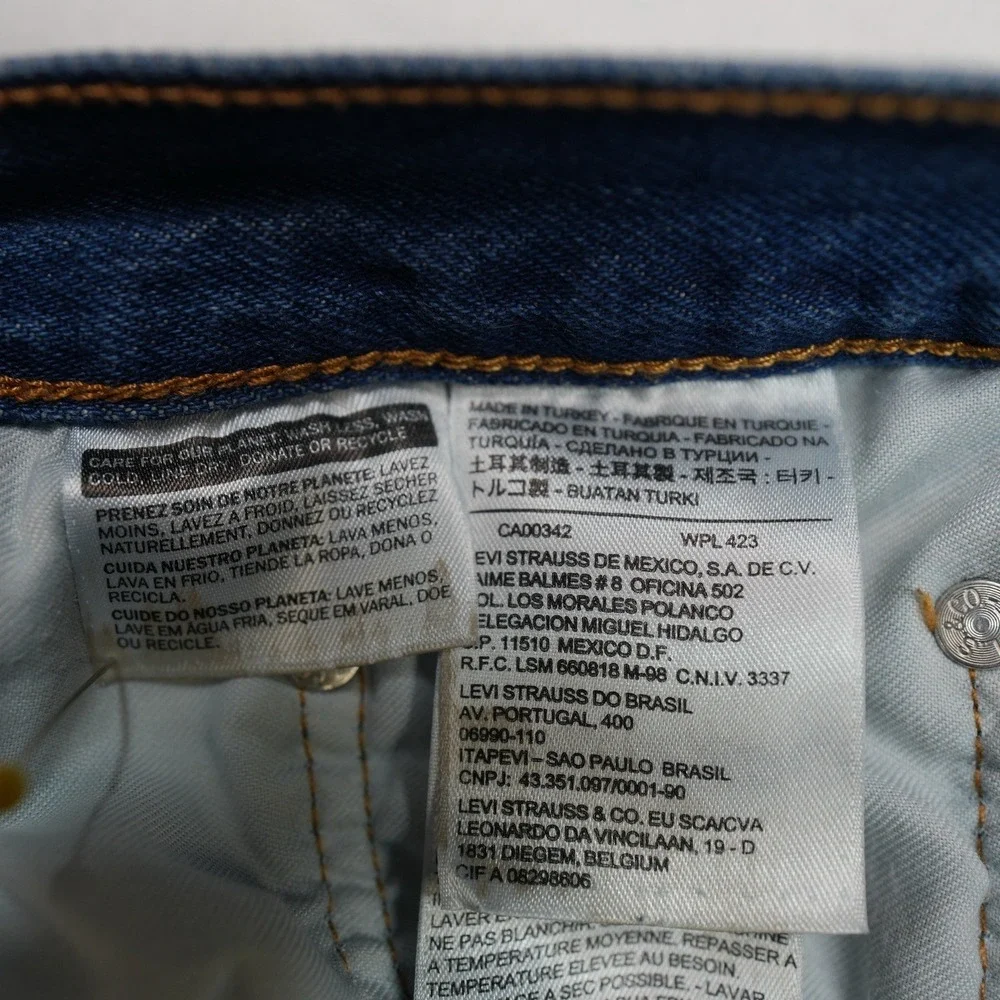 Levi's 501‎ Men's Fit 33x27.5 Jeans Button Fly Original Fit Straight Leg Blue